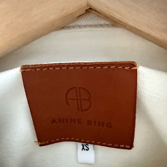 ANINE BING Size XS (oversized) Anine Bing Rory Jacket In Ecru White - Picture 6 of 16